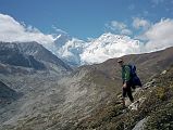 11 2 Jerome Ryan With Kangshung Glacier Leading To Lhotse And Everest Kangshung East Faces From Just Before Hoppo Camp
